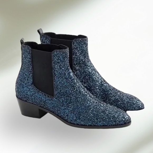 J. Crew Glitter Chelsea Boots, Size 7 - Picture 3 of 10